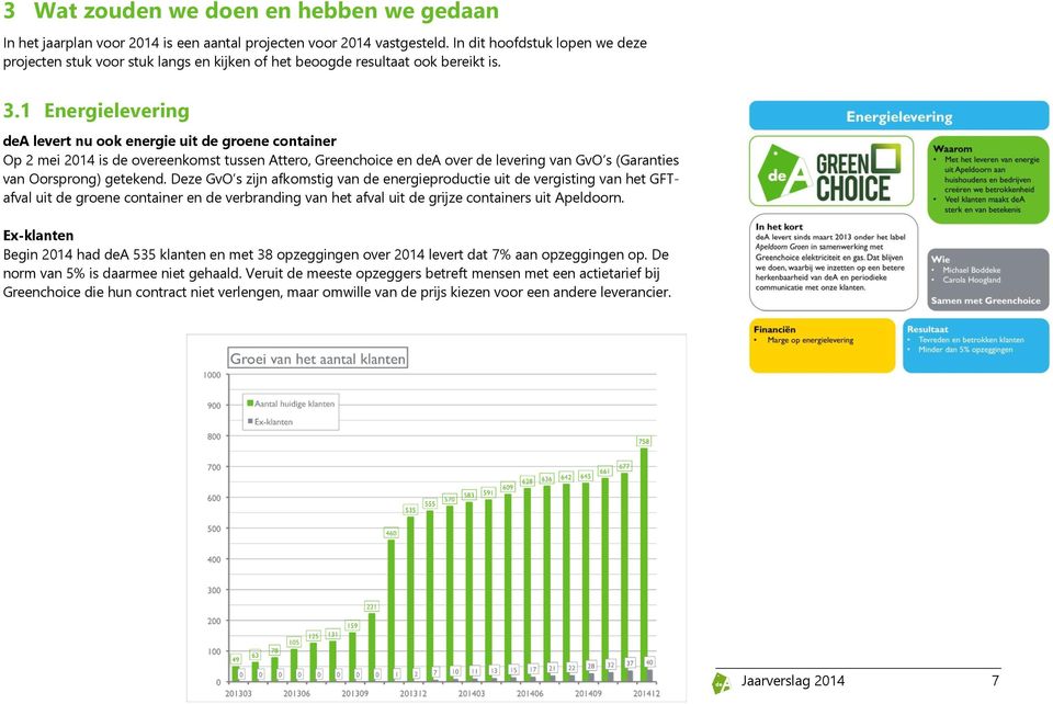 1 Energielevering dea levert nu ook energie uit de groene container Op 2 mei 2014 is de overeenkomst tussen Attero, Greenchoice en dea over de levering van GvO s (Garanties van Oorsprong) getekend.