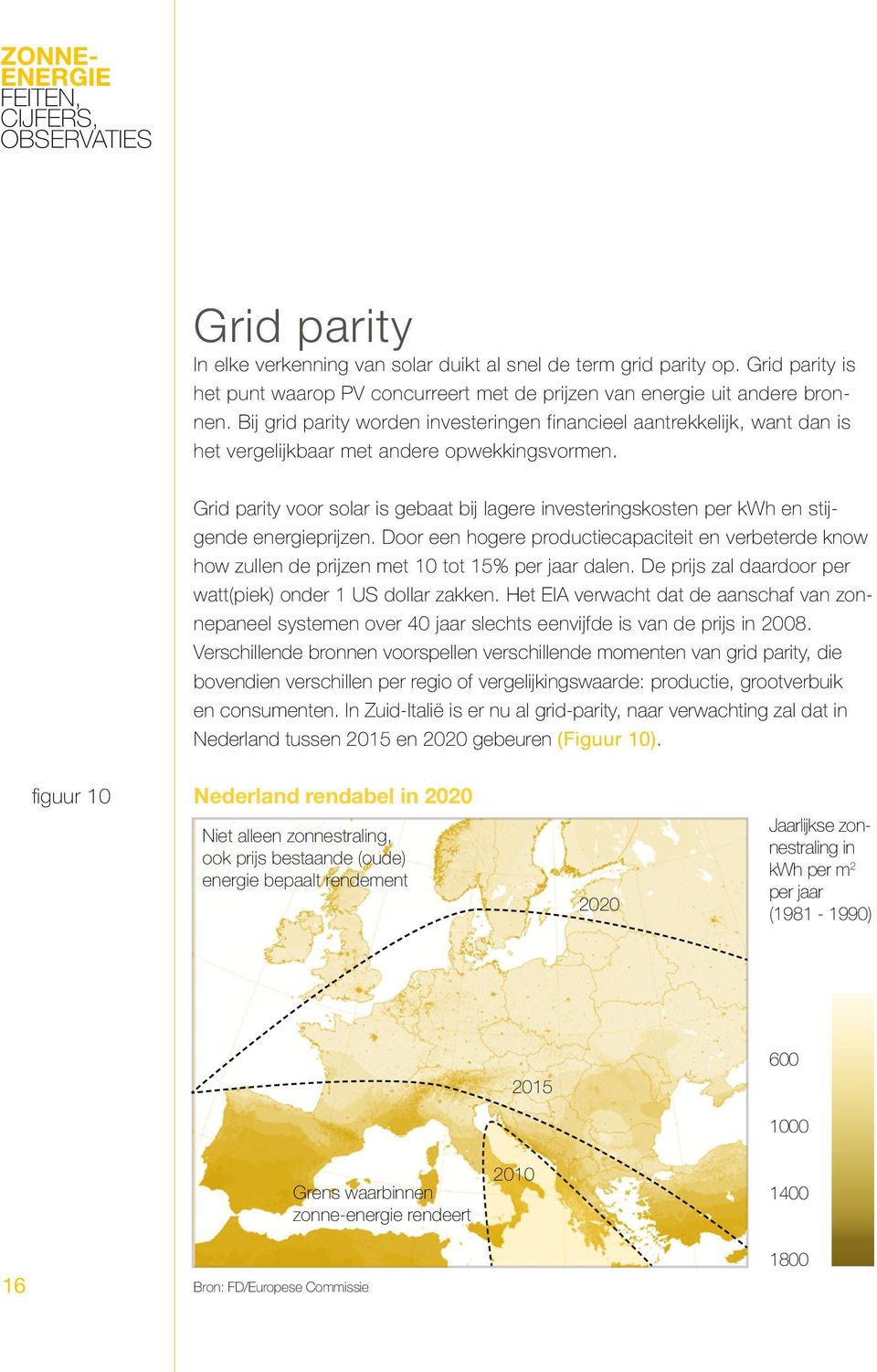 Bij grid parity worden investeringen financieel aantrekkelijk, want dan is het vergelijkbaar met andere opwekkingsvormen.