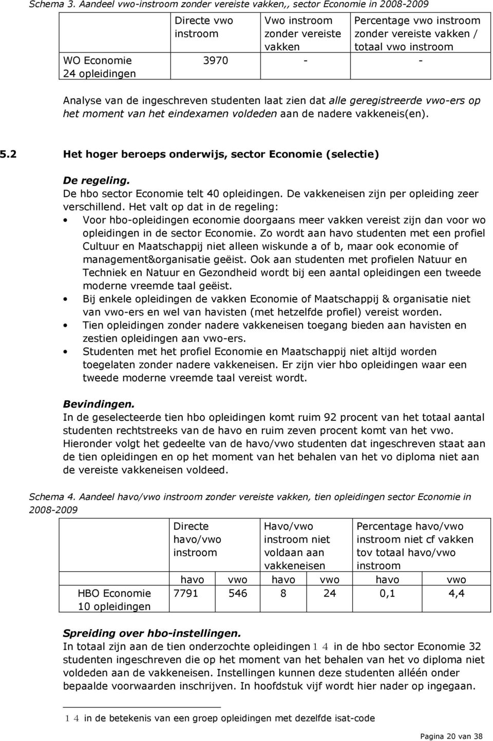 vakken / totaal vwo instroom 3970 - - Analyse van de ingeschreven studenten laat zien dat alle geregistreerde vwo-ers op het moment van het eindexamen voldeden aan de nadere vakkeneis(en). 5.