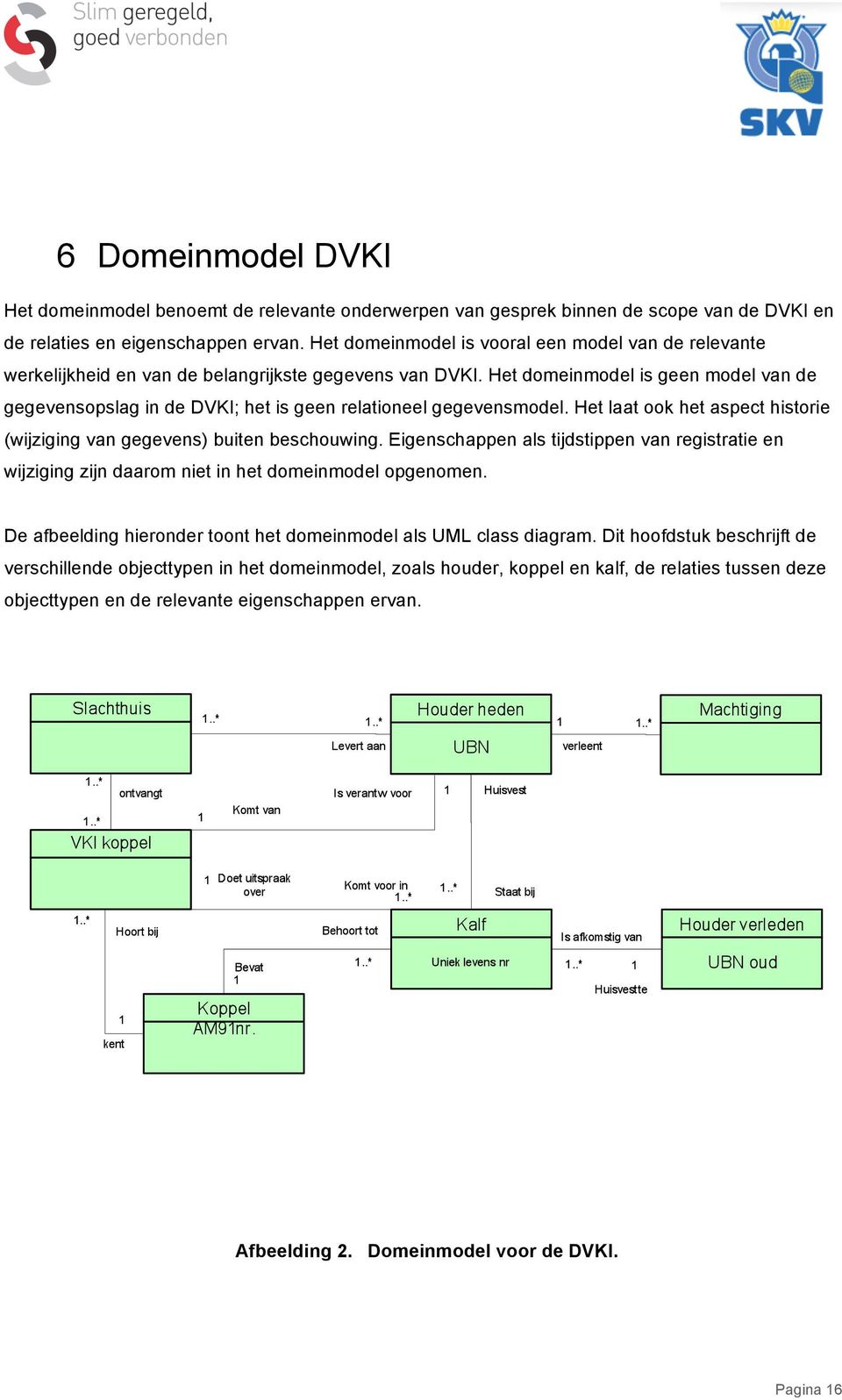 Het domeinmodel is geen model van de gegevensopslag in de DVKI; het is geen relationeel gegevensmodel. Het laat ook het aspect historie (wijziging van gegevens) buiten beschouwing.