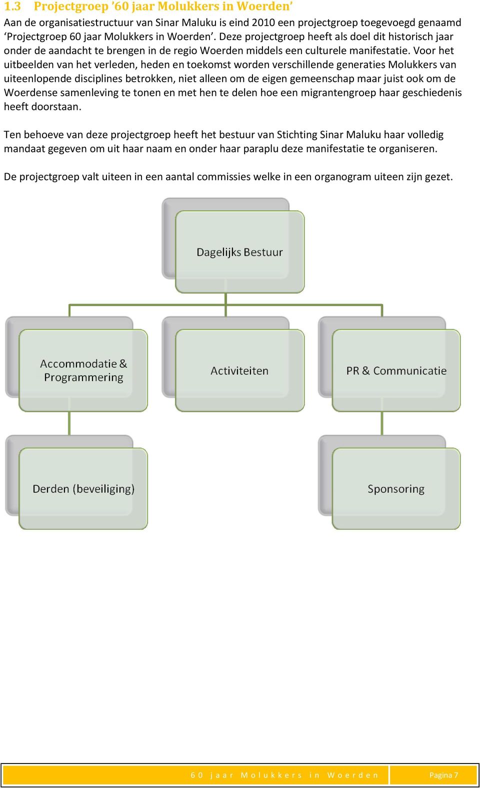 Voor het uitbeelden van het verleden, heden en toekomst worden verschillende generaties Molukkers van uiteenlopende disciplines betrokken, niet alleen om de eigen gemeenschap maar juist ook om de