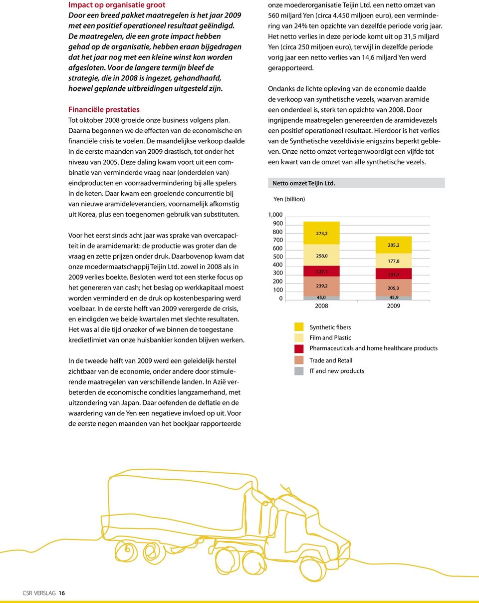 Voor de langere termijn bleef de strategie, die in 2008 is ingezet, gehandhaafd, hoewel geplande uitbreidingen uitgesteld zijn.