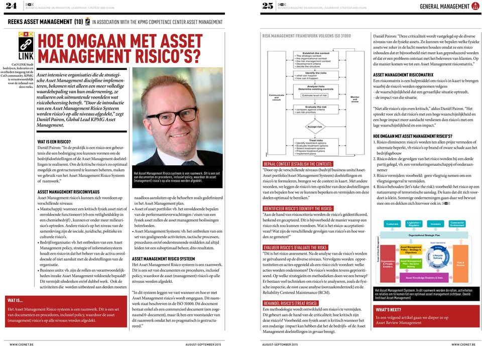 KPMG is verantwoordelijk voor de inhoud van deze reeks. HOE OMGAAN MET ASSET MANAGEMENT RISICO S?