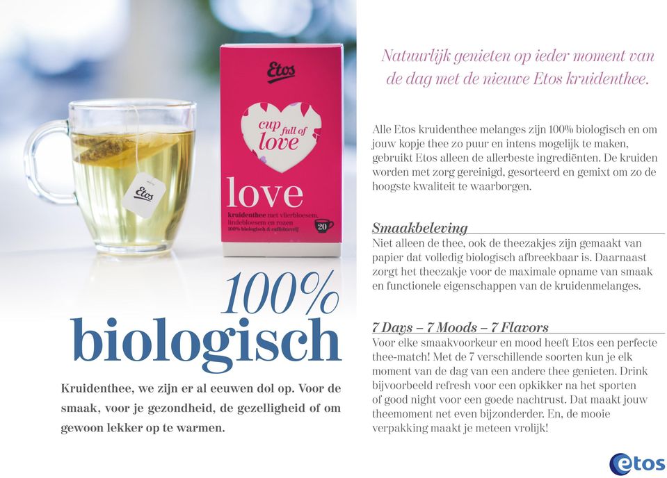 De kruiden worden met zorg gereinigd, gesorteerd en gemixt om zo de hoogste kwaliteit te waarborgen. 100% biologisch Kruidenthee, we zijn er al eeuwen dol op.