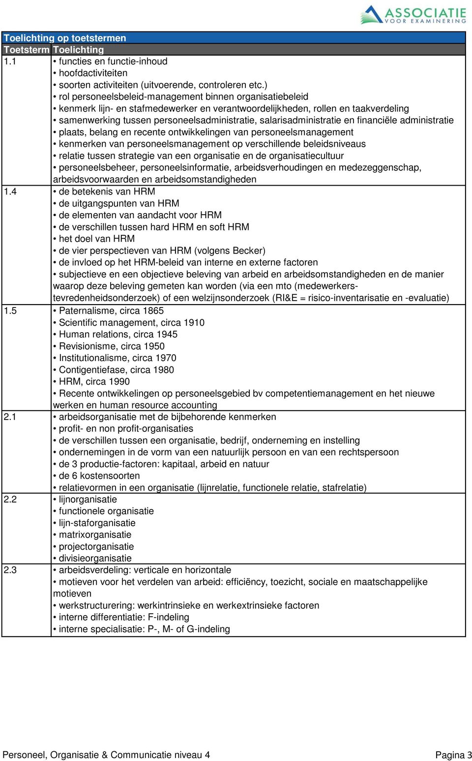 salarisadministratie en financiële administratie plaats, belang en recente ontwikkelingen van personeelsmanagement kenmerken van personeelsmanagement op verschillende beleidsniveaus relatie tussen