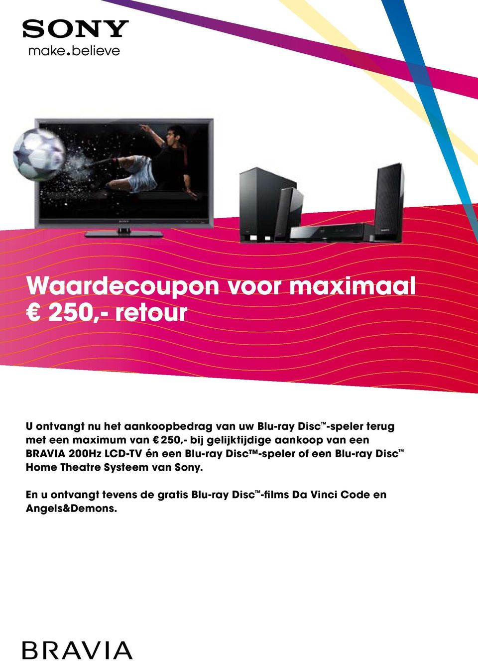 200Hz LCD-TV én een Blu-ray Disc -speler of een Blu-ray Disc Home Theatre Systeem van