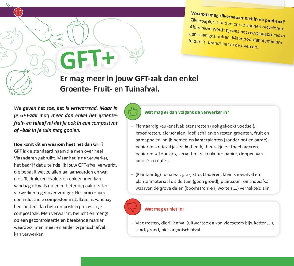 Maar in je GFT-zak mag meer dan enkel het groentefruit- en tuinafval dat je ook in een compostvat of bak in je tuin mag gooien. Hoe komt dit en waarom heet het dan GFT?
