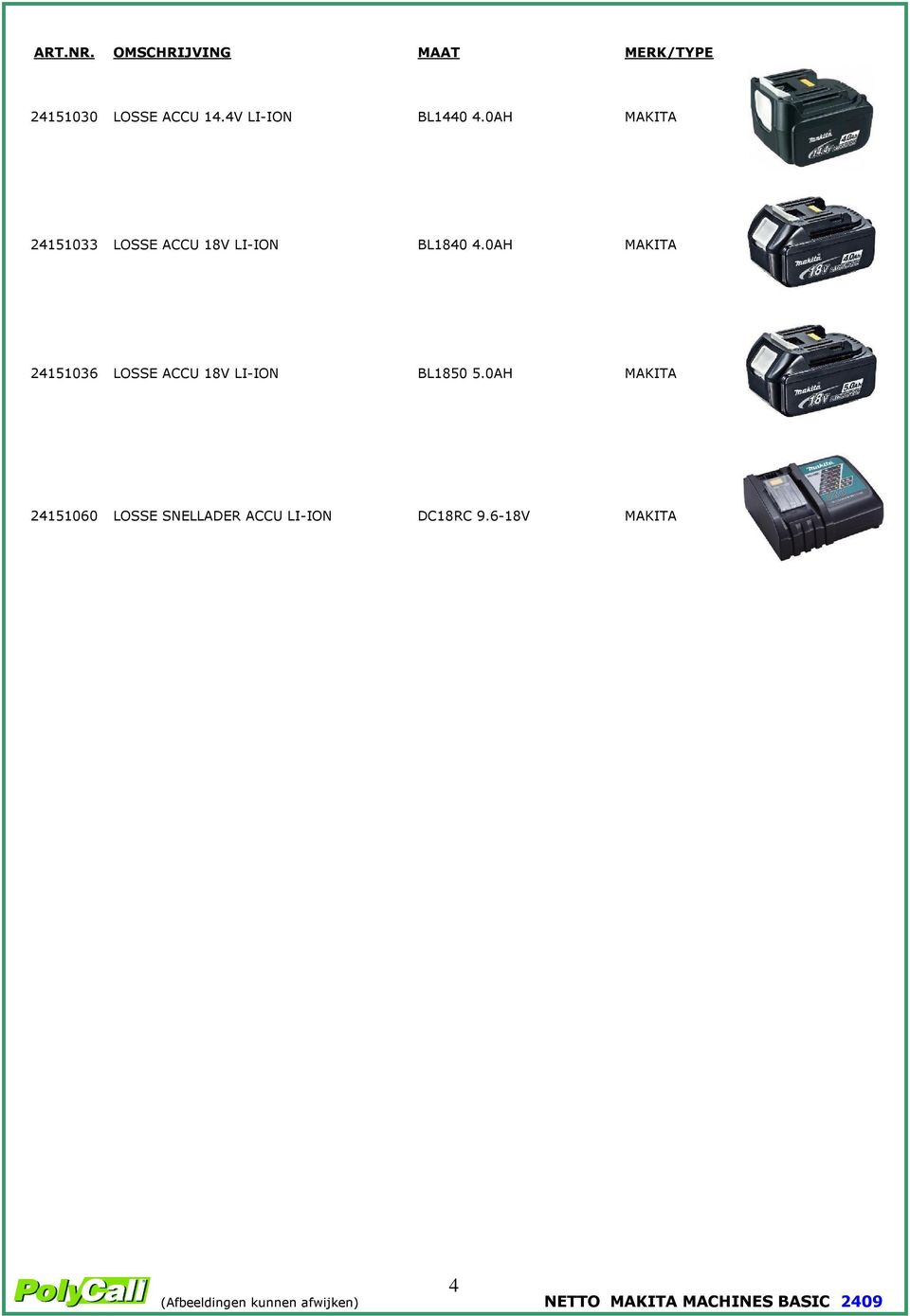 0AH MAKITA 24151036 LOSSE ACCU 18V LI-ION BL1850 5.