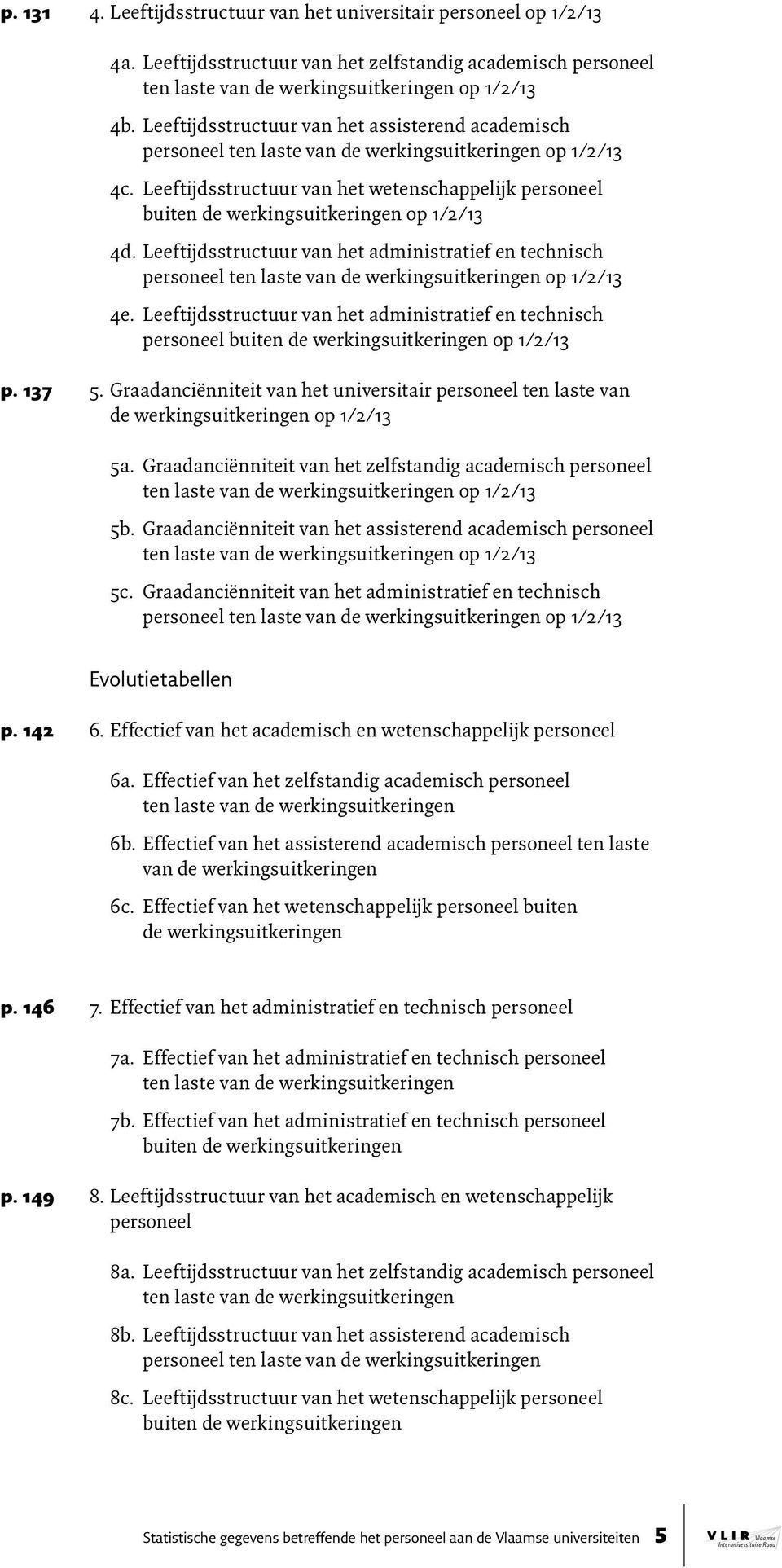 Leeftijdsstructuur van het wetenschappelijk personeel buiten de werkingsuitkeringen op 1/2/13 4d.