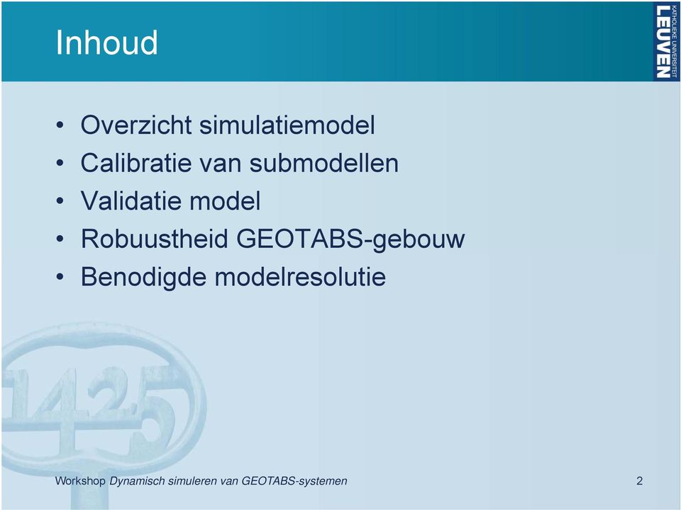 GEOTABS-gebouw Benodigde modelresolutie