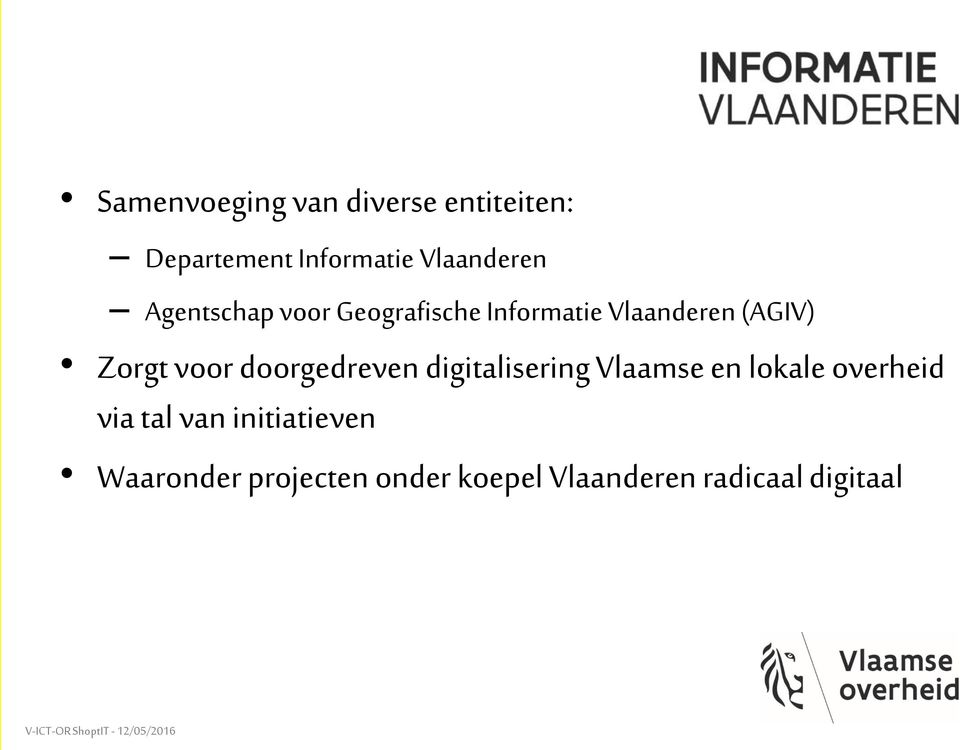 doorgedreven digitalisering Vlaamse en lokale overheid via tal van