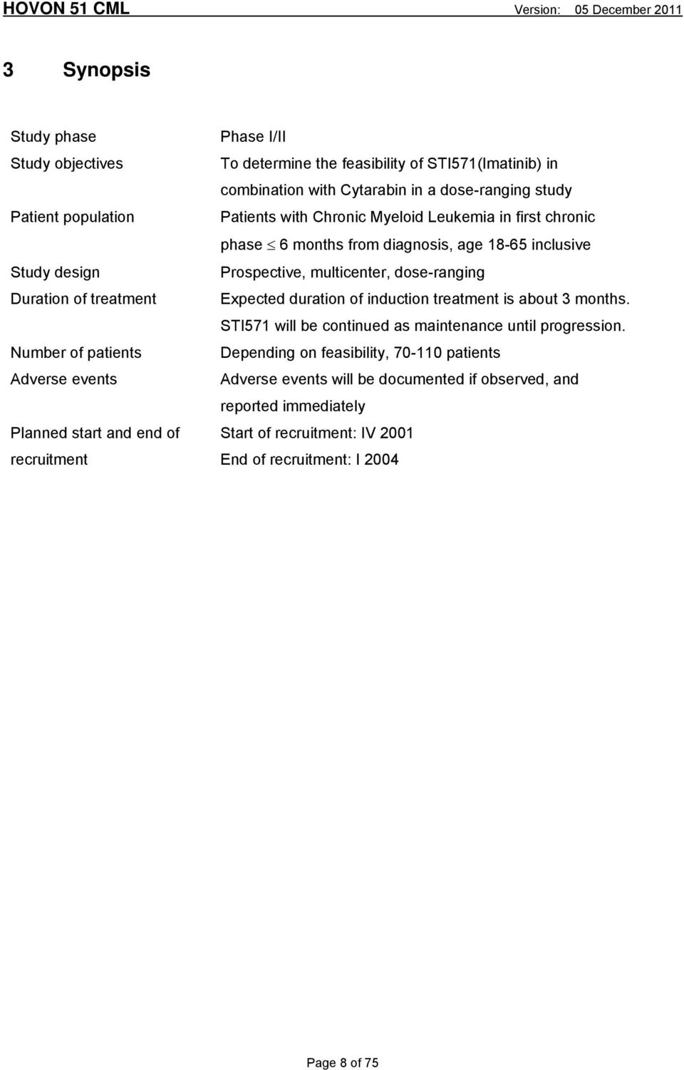 diagnosis, age 18-65 inclusive Prospective, multicenter, dose-ranging Expected duration of induction treatment is about 3 months.