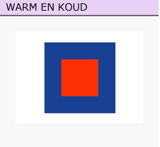 Het warm-koud contrast Je weet vast wel dat sommige kleuren veel kouder over komen dan andere kleuren. Zo geeft een gele kamer een veel zonniger en warmere indruk dan een blauwe, koele slaapkamer.