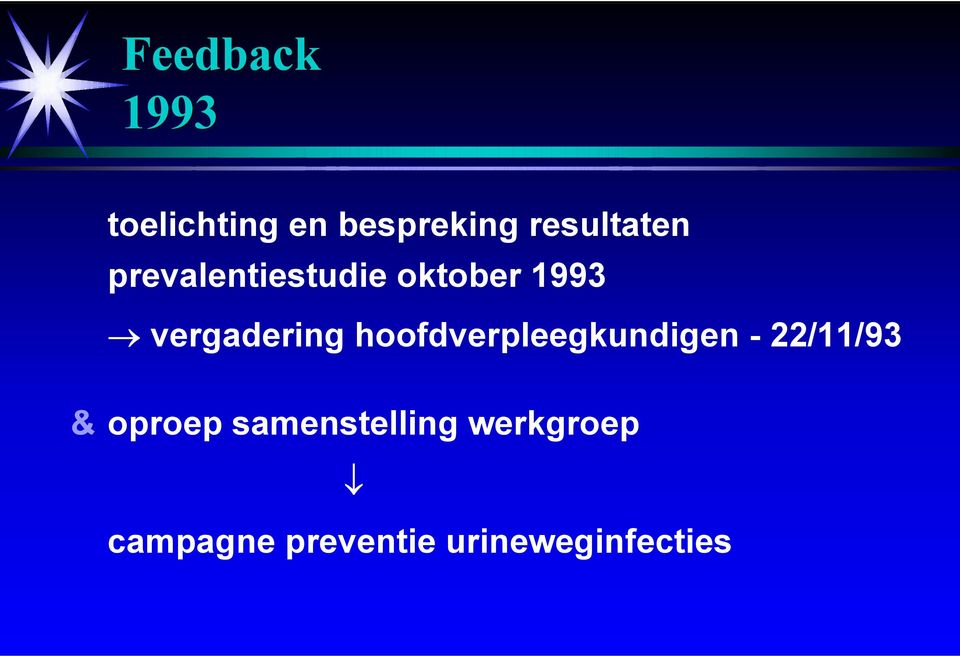 vergadering hoofdverpleegkundigen - 22/11/93 &