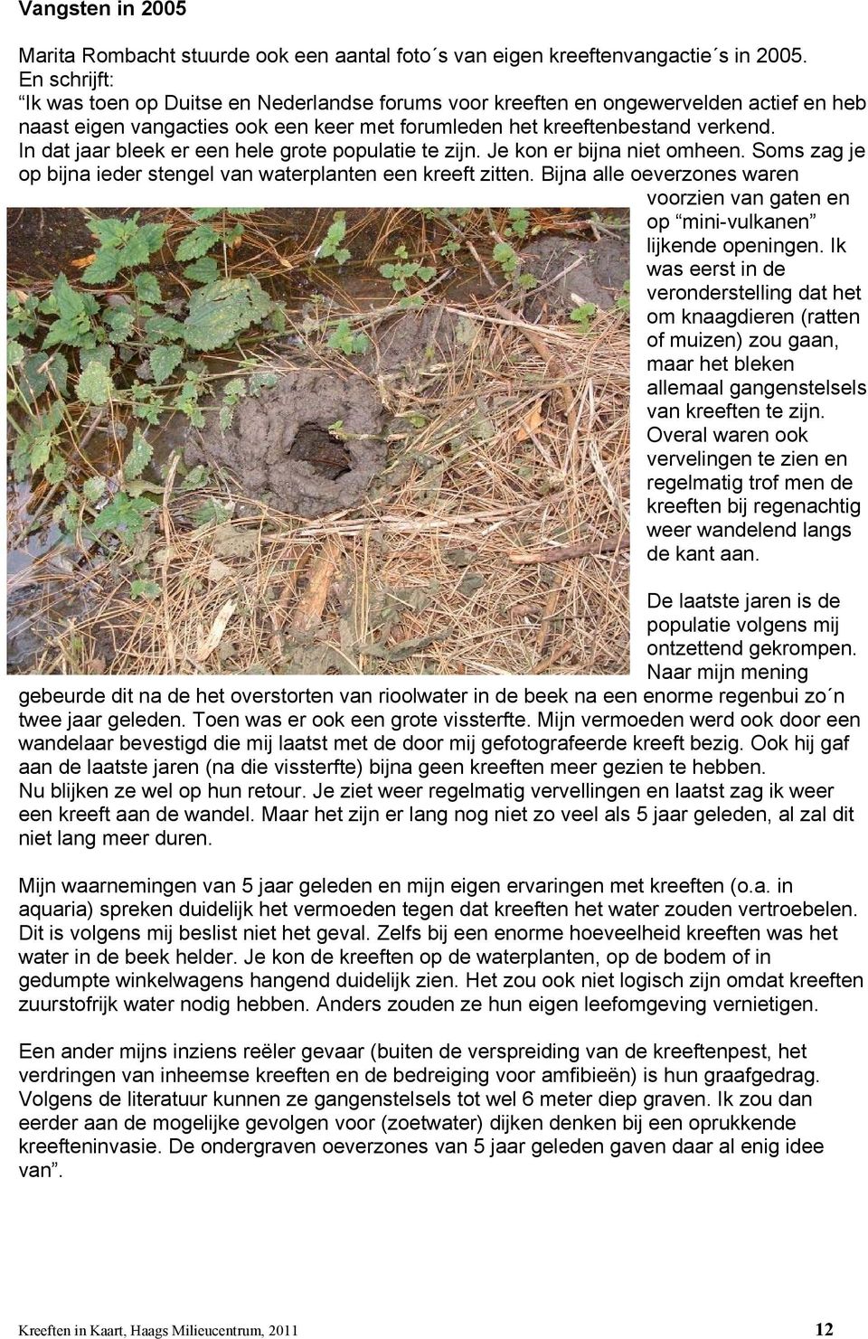 In dat jaar bleek er een hele grote populatie te zijn. Je kon er bijna niet omheen. Soms zag je op bijna ieder stengel van waterplanten een kreeft zitten.