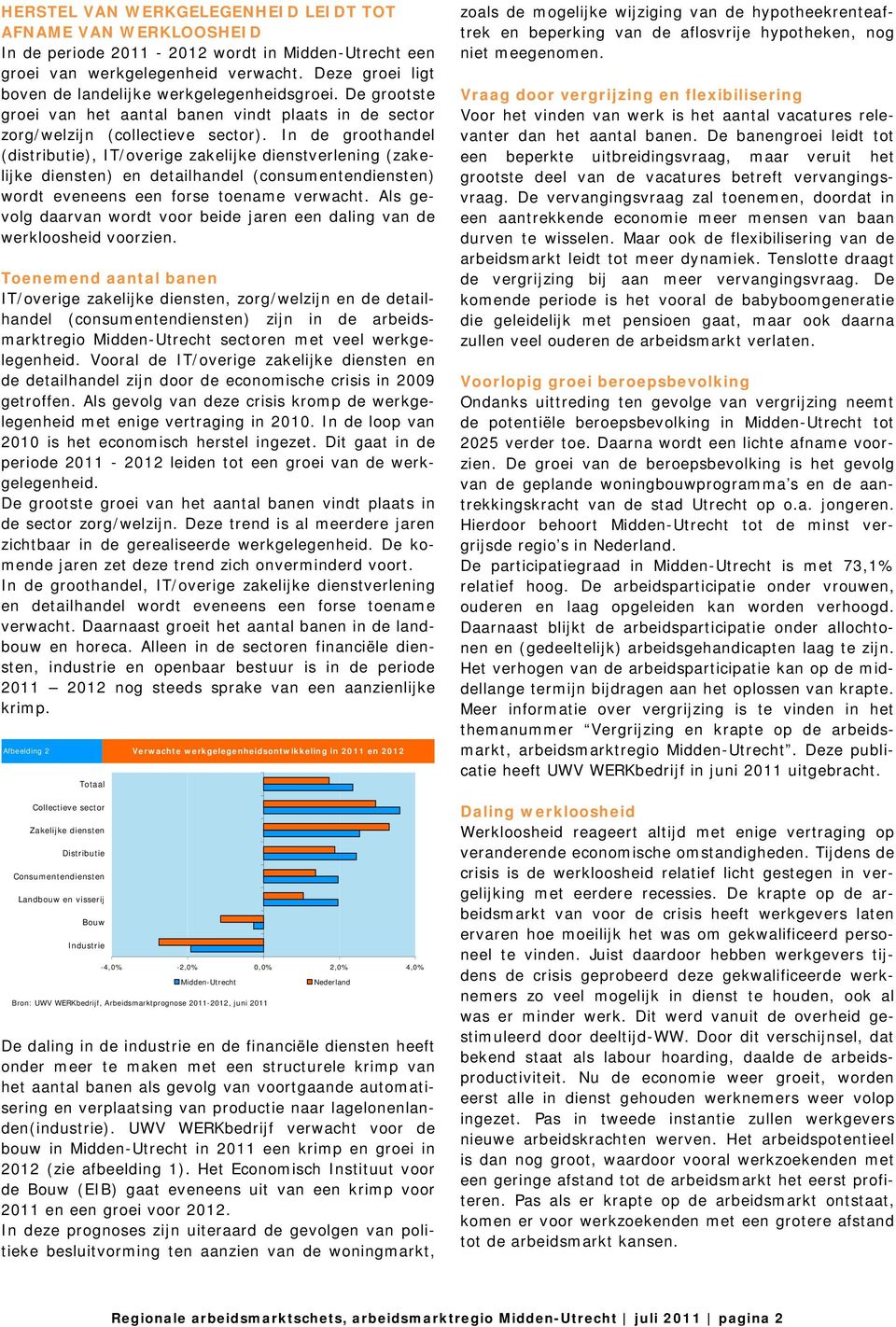 In de groothandel (distributie), IT/overige zakelijke dienstverlening (zakelijke diensten) en detailhandel (consumentendiensten) wordt eveneens een forse toename verwacht.