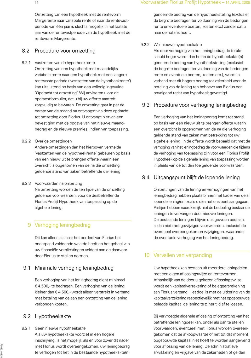 Procedure voor omzetting 8.2.