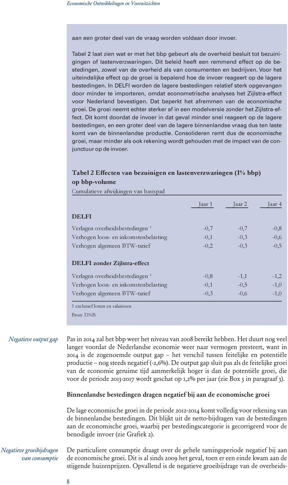 Voor het uiteindelijke effect op de groei is bepalend hoe de invoer reageert op de lagere bestedingen.