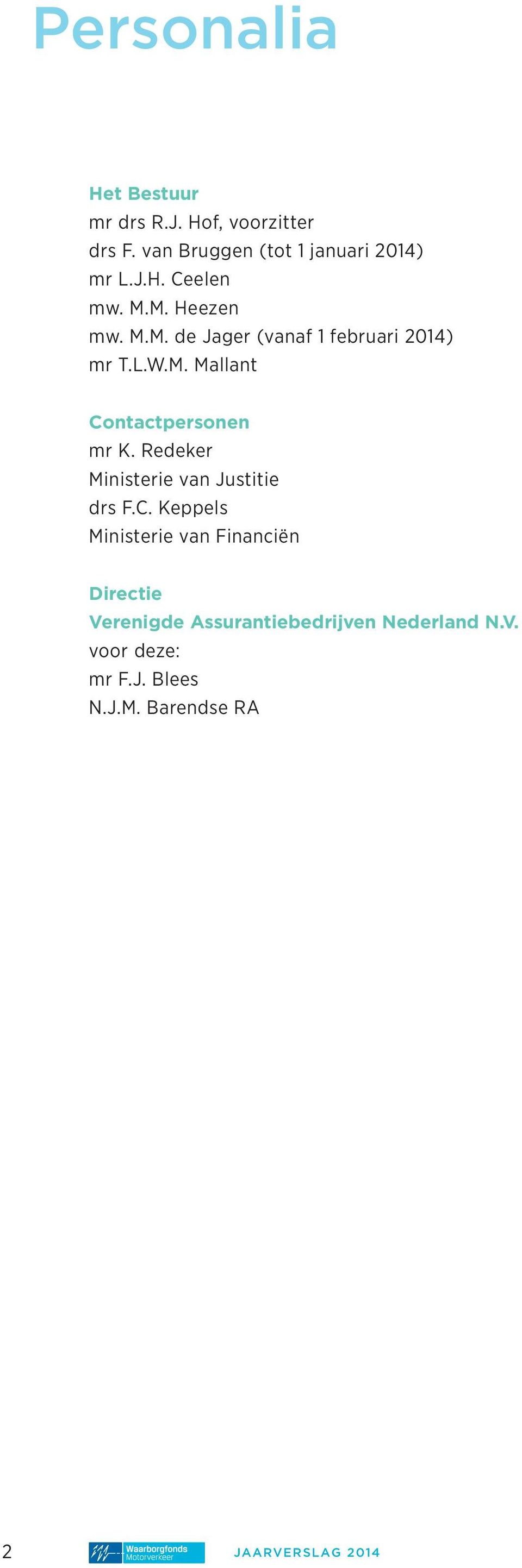 Redeker Ministerie van Justitie drs F.C.