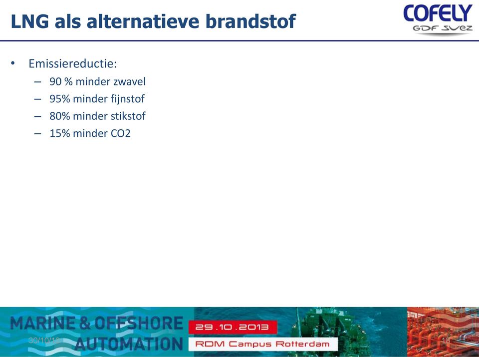 zwavel 95% minder fijnstof 80%