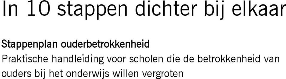 handleiding voor scholen die de