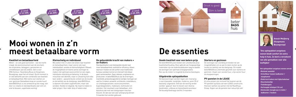 de markt vraagt: de woonconsument aan de ene kant, de corporaties, beleggers, gemeenten en ontwikkelaars aan de andere.