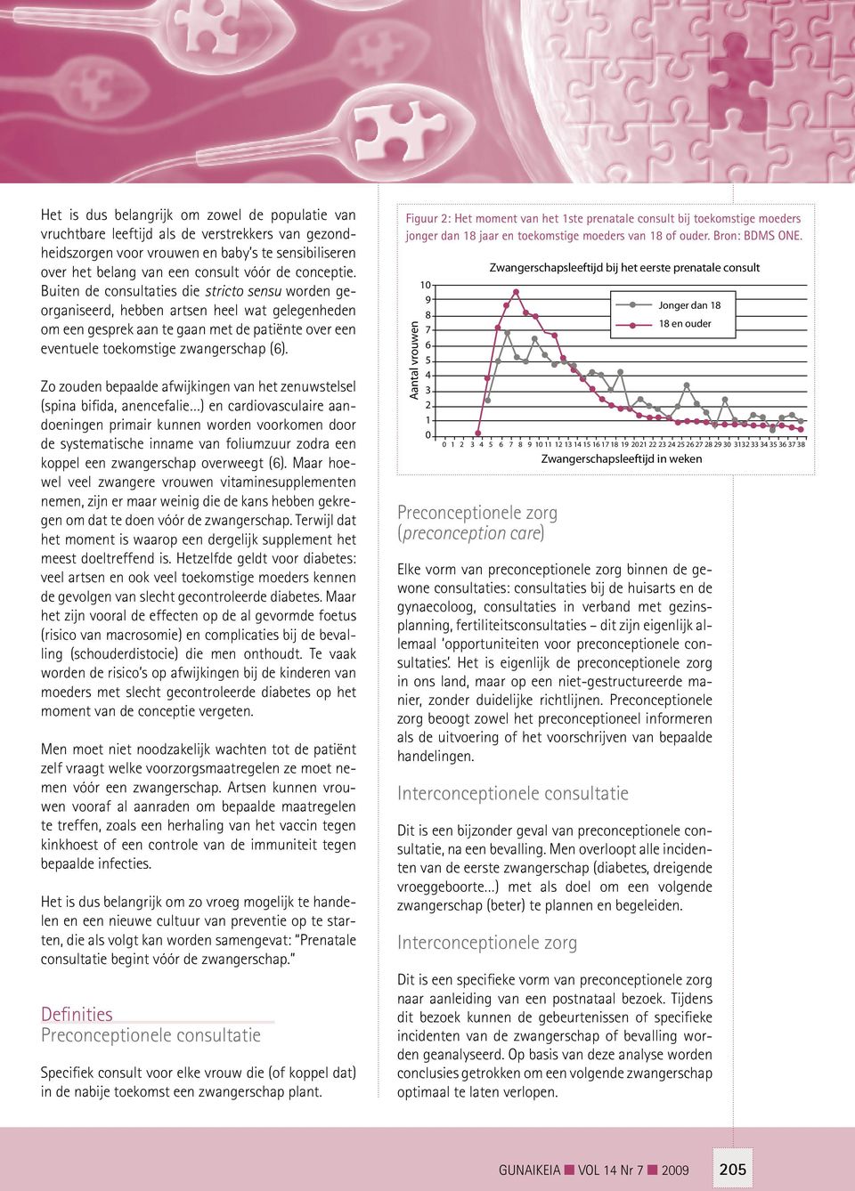 Buiten de consultaties die stricto sensu worden georganiseerd, hebben artsen heel wat gelegenheden om een gesprek aan te gaan met de patiënte over een eventuele toekomstige zwangerschap (6).