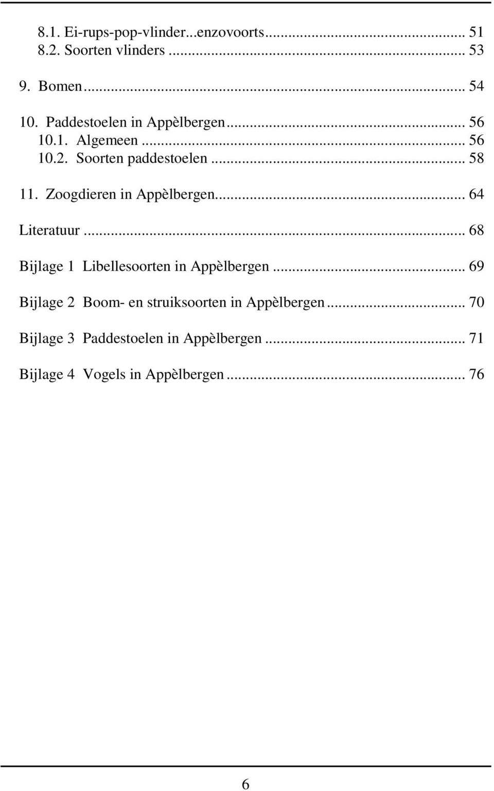 Zoogdieren in Appèlbergen... 64 Literatuur... 68 Bijlage 1 Libellesoorten in Appèlbergen.