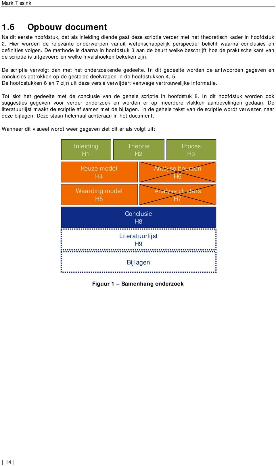 De methode is daarna in hoofdstuk 3 aan de beurt welke beschrijft hoe de praktische kant van de scriptie is uitgevoerd en welke invalshoeken bekeken zijn.