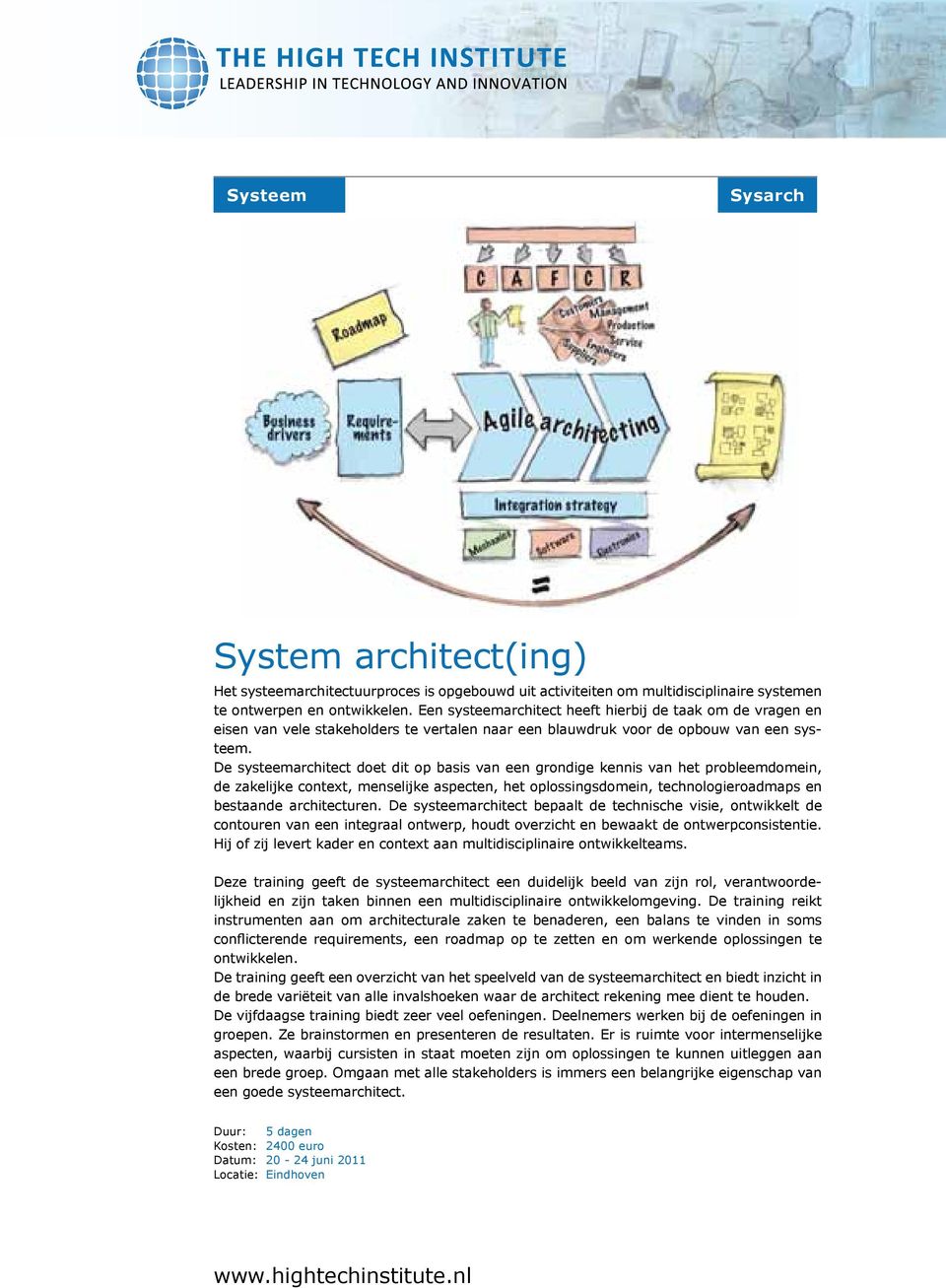 De systeemarchitect doet dit op basis van een grondige kennis van het probleemdomein, de zakelijke context, menselijke aspecten, het oplossingsdomein, technologieroadmaps en bestaande architecturen.