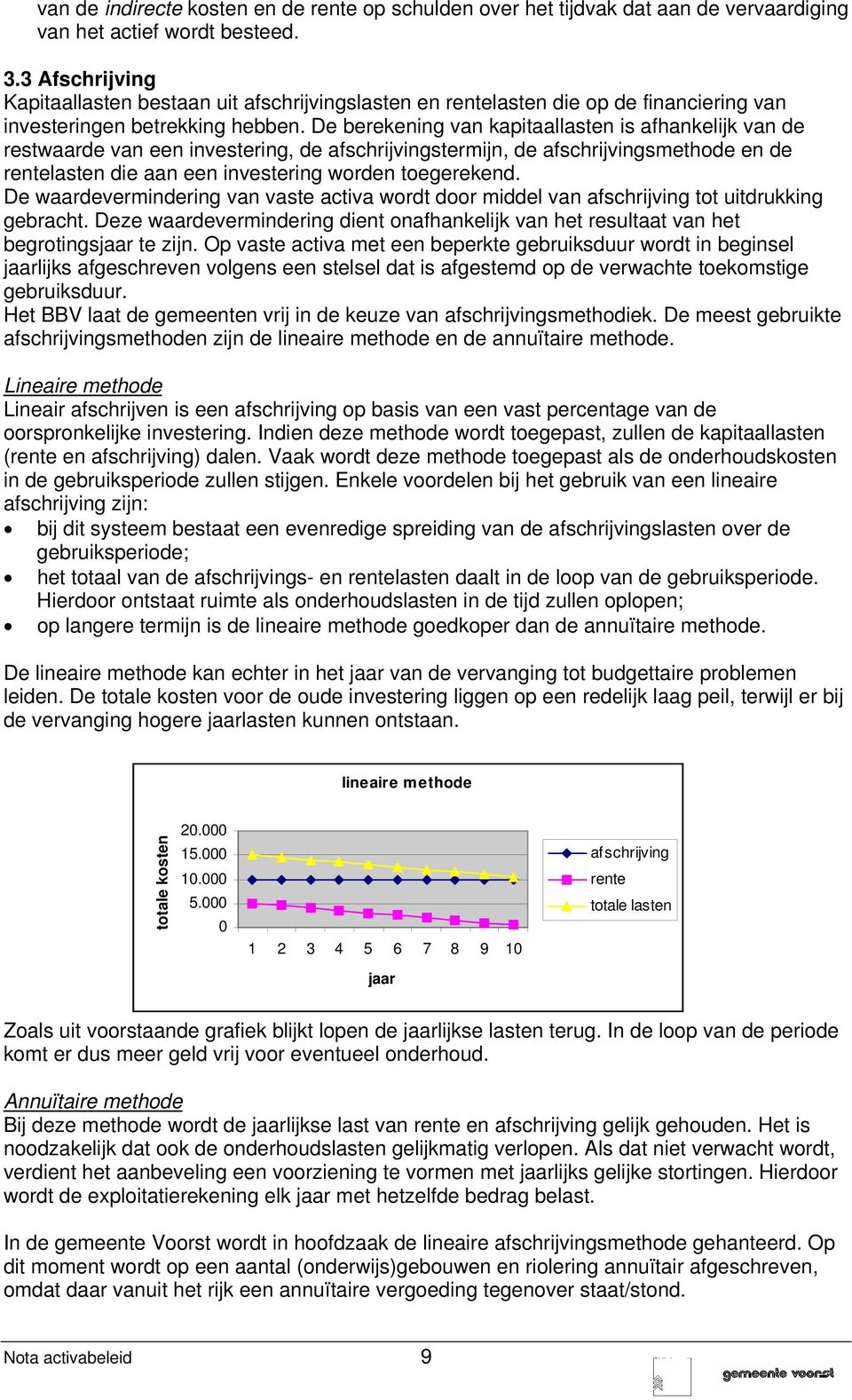 De berekening van kapitaallasten is afhankelijk van de restwaarde van een investering, de afschrijvingstermijn, de afschrijvingsmethode en de rentelasten die aan een investering worden toegerekend.