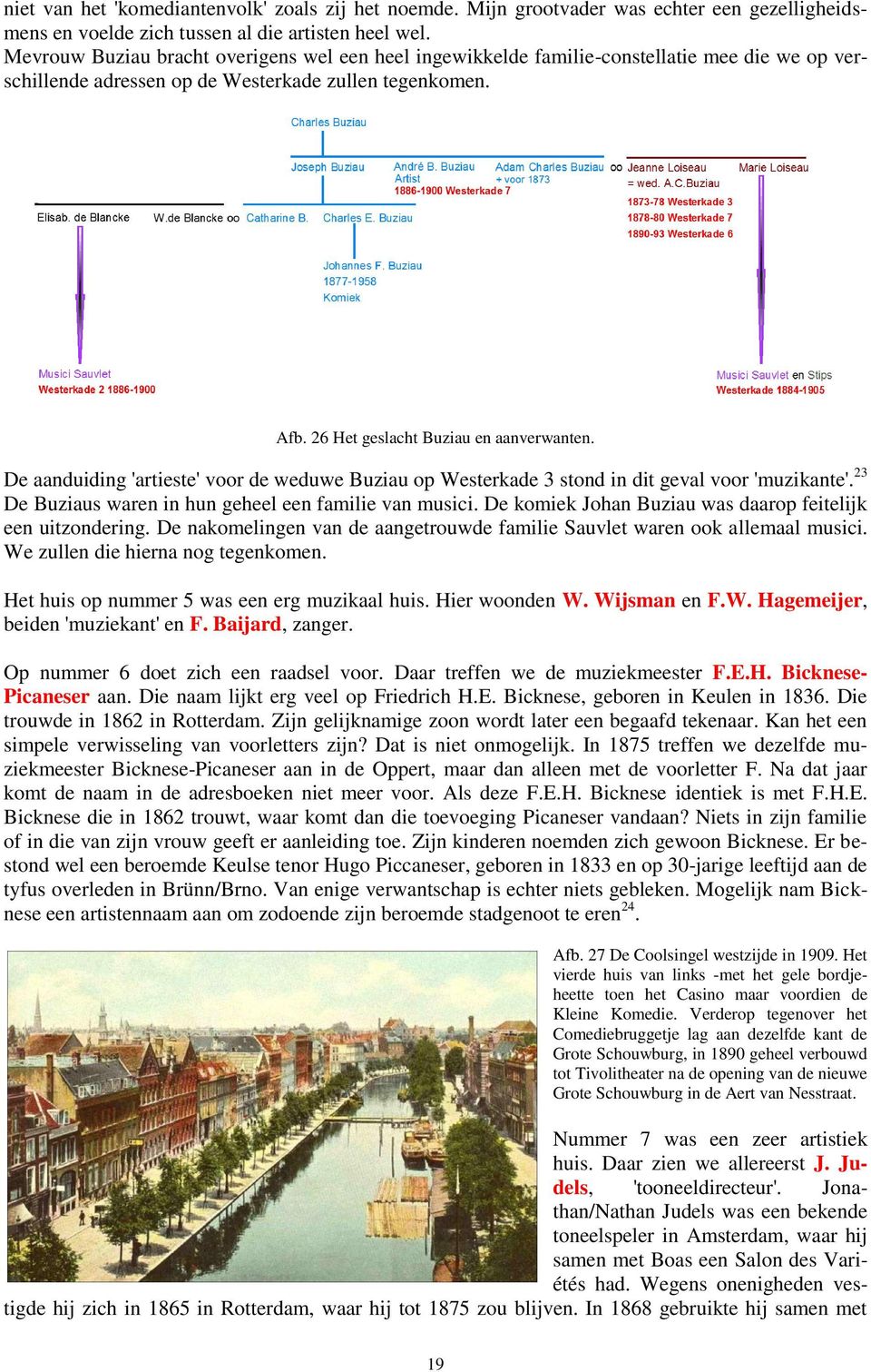 De aanduiding 'artieste' voor de weduwe Buziau op Westerkade 3 stond in dit geval voor 'muzikante'. 23 De Buziaus waren in hun geheel een familie van musici.