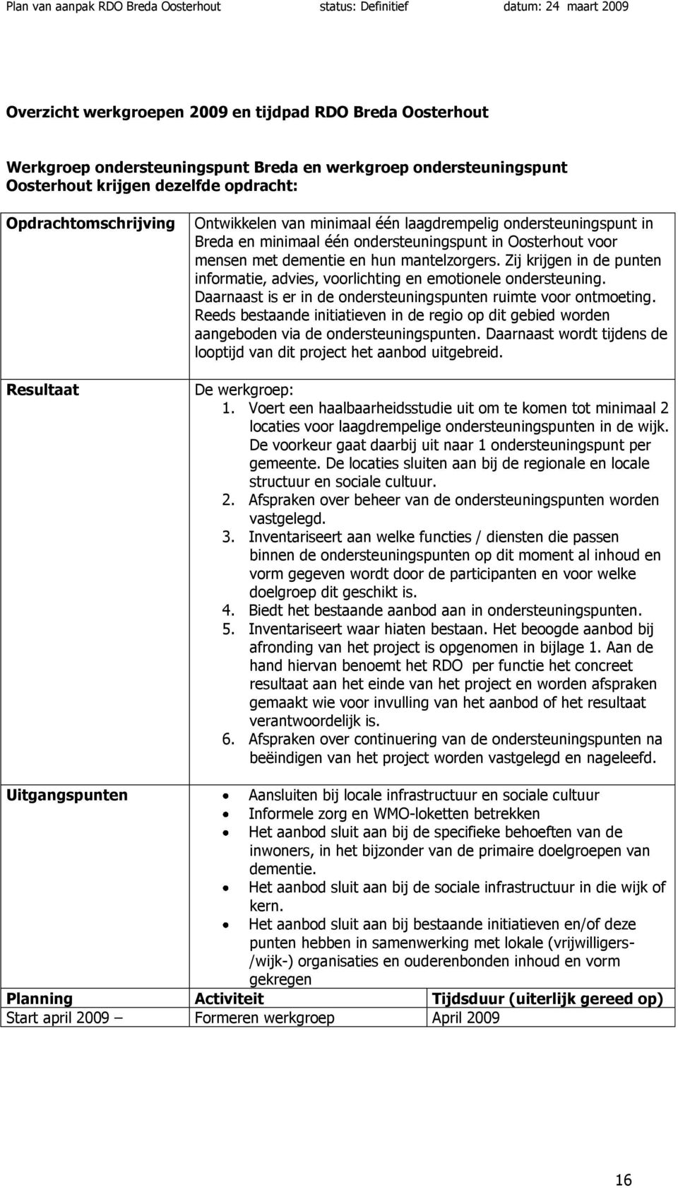 Zij krijgen in de punten informatie, advies, voorlichting en emotionele ondersteuning. Daarnaast is er in de ondersteuningspunten ruimte voor ontmoeting.