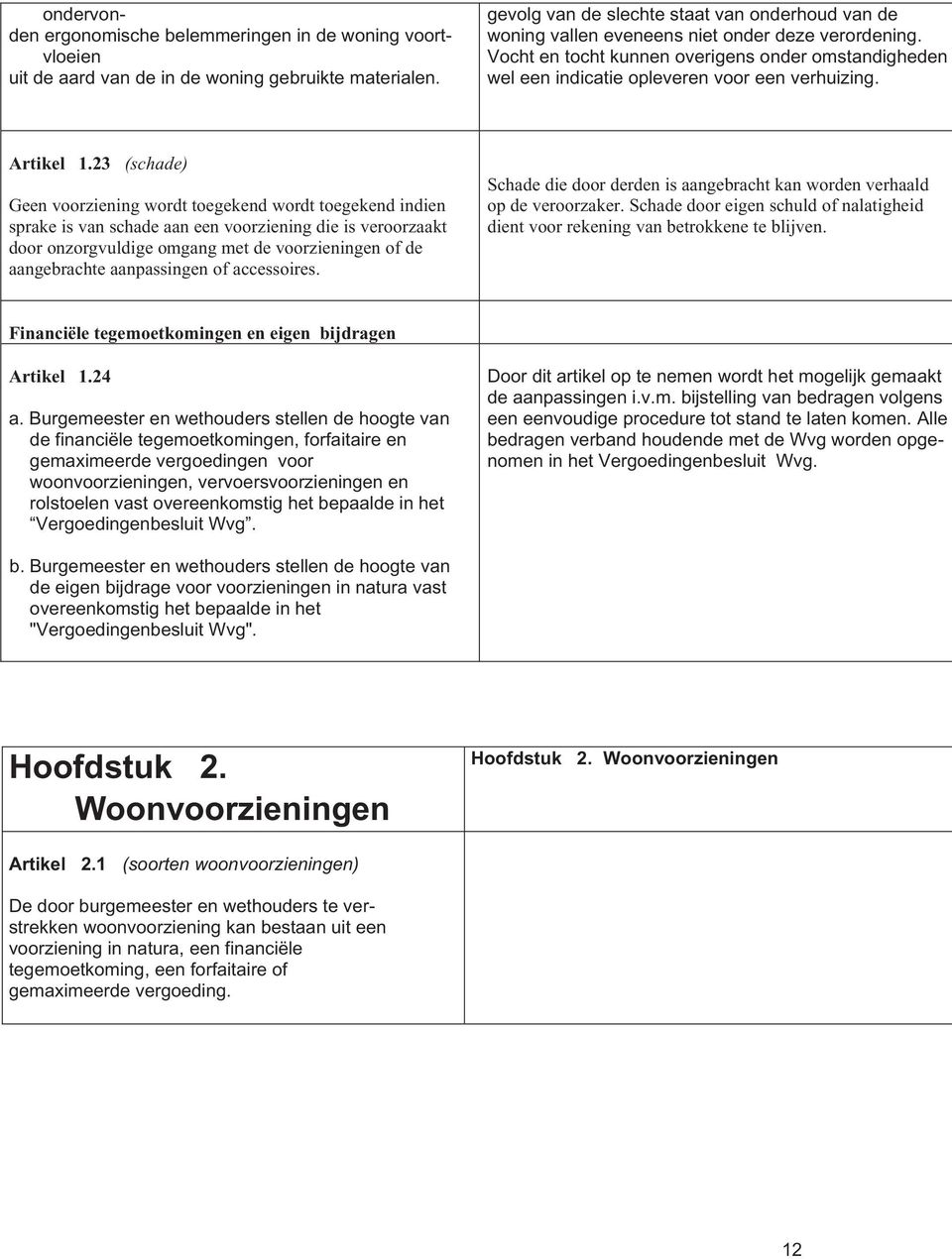 Vocht en tocht kunnen overigens onder omstandigheden wel een indicatie opleveren voor een verhuizing. Artikel 1.