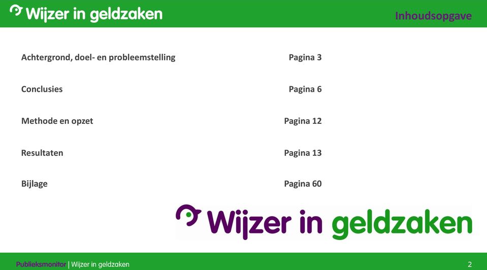 Pagina 6 Methode en opzet Pagina 12