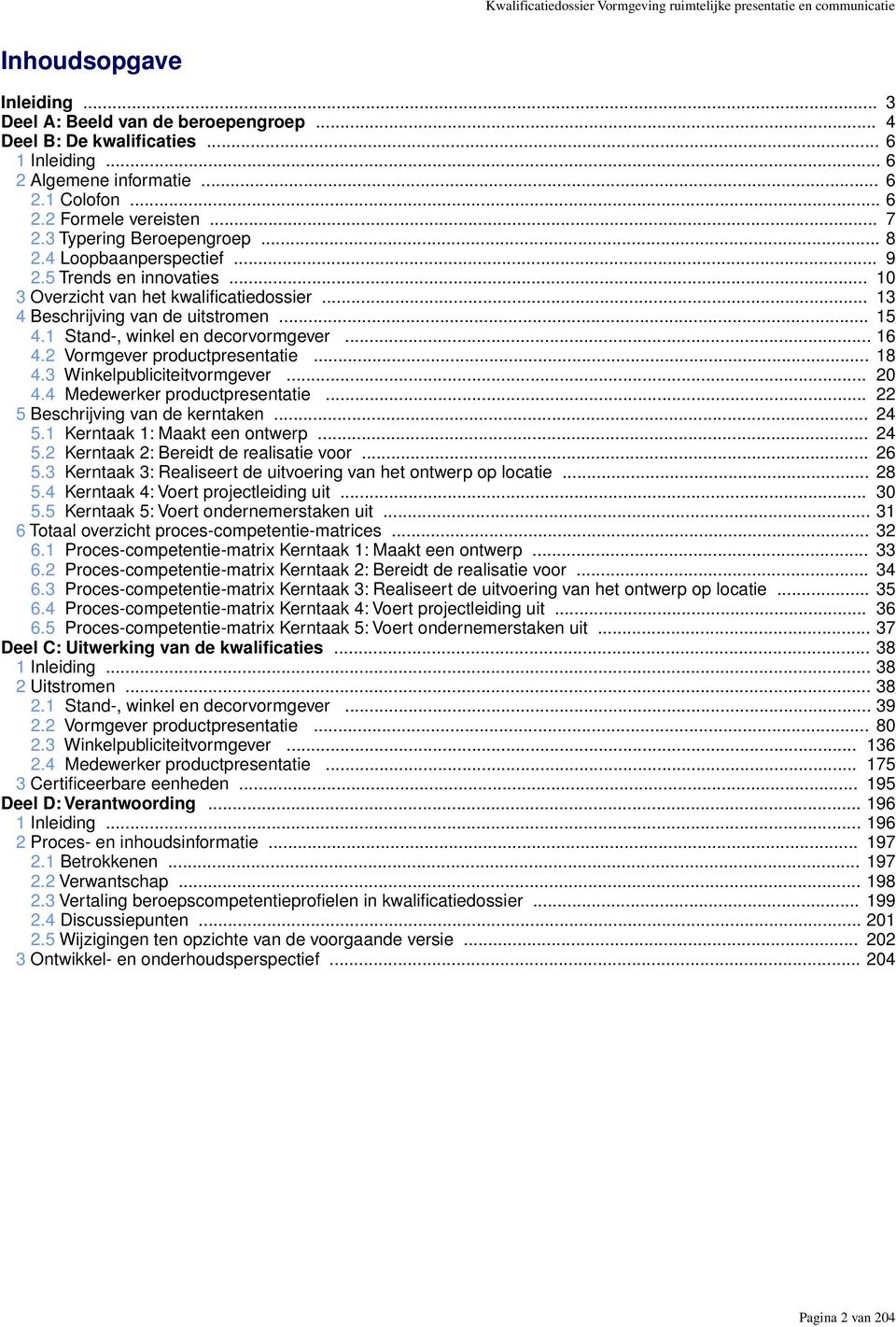 .. 10 3 Overzicht van het kwalificatiedossier... 13 4 Beschrijving van de uitstromen... 15 4.1 Stand-, winkel en decorvormgever... 16 4.2 Vormgever productpresentatie... 18 4.