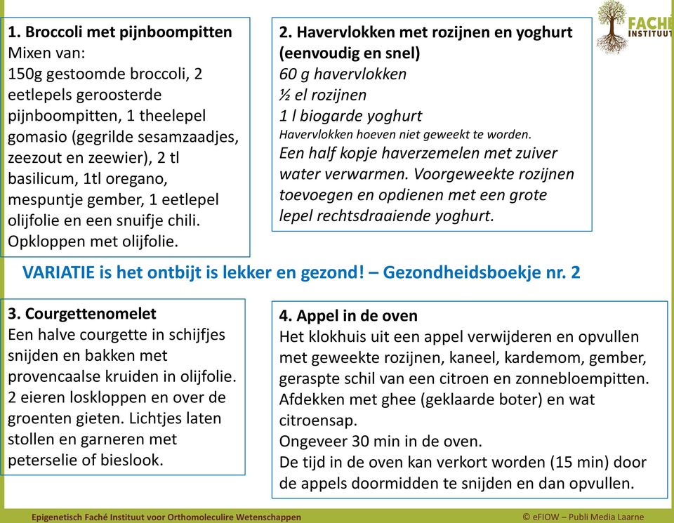 Havervlokken met rozijnen en yoghurt (eenvoudig en snel) 60 g havervlokken ½ el rozijnen 1 l biogarde yoghurt Havervlokken hoeven niet geweekt te worden.