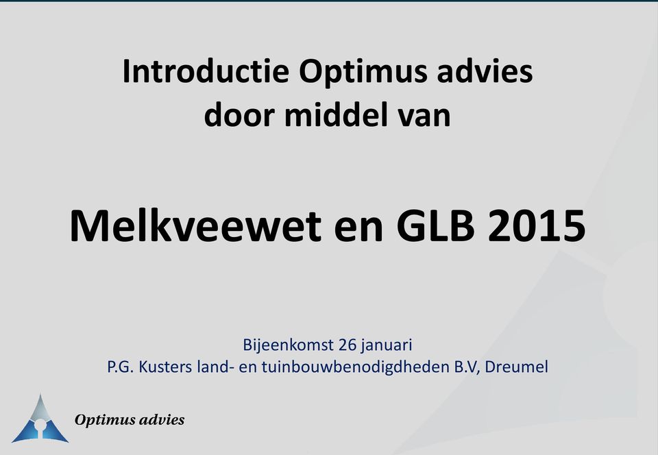 Bijeenkomst 26 januari P.G.