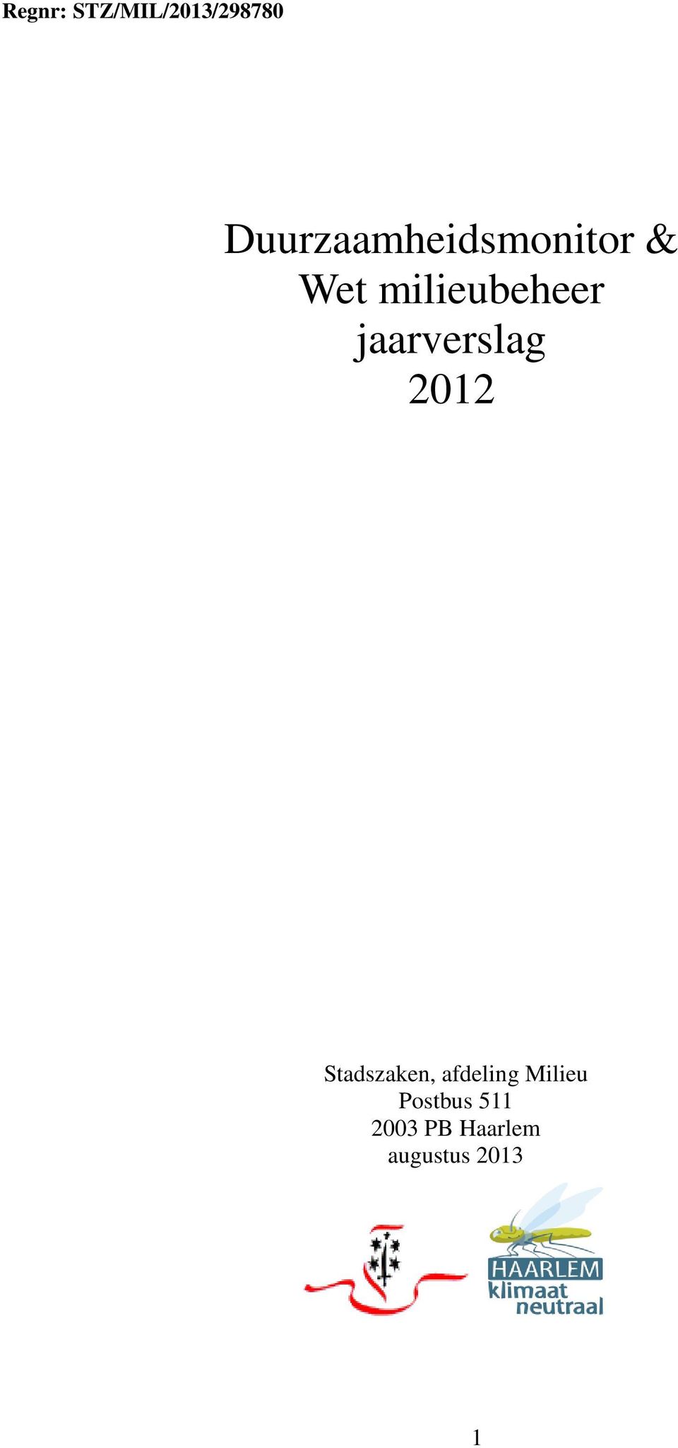 milieubeheer jaarverslag 2012