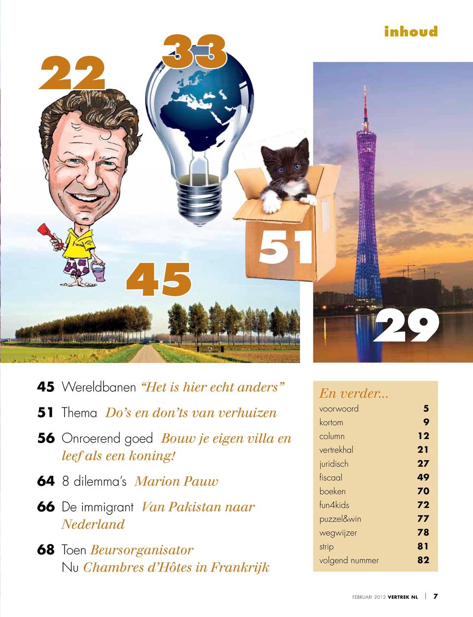 64 8 dilemma s Marion Pauw 66 De immigrant Van Pakistan naar Nederland 68 Toen Beursorganisator Nu Chambres d Hôtes in