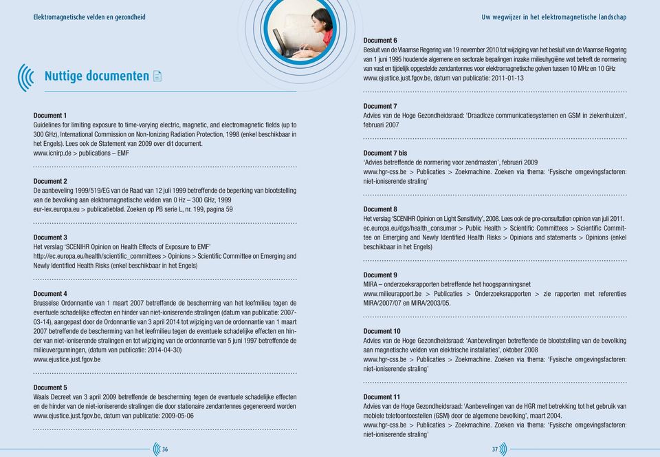 be, datum van publicatie: 2011-01-13 Document 1 Guidelines for limiting exposure to time-varying electric, magnetic, and electromagnetic fi elds (up to 300 GHz), International Commission on