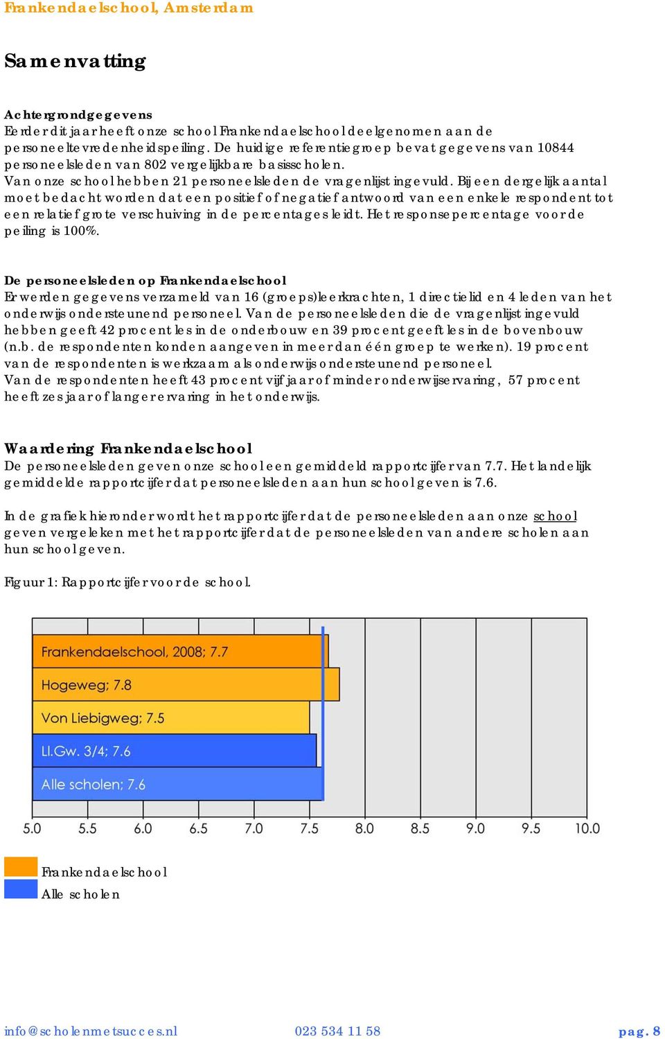 Bij een dergelijk aantal moet bedacht worden dat een positief of negatief antwoord van een enkele respondent tot een relatief grote verschuiving in de percentages leidt.