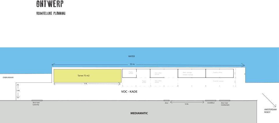 Binnenstal koeien productiekas productiehuis 20 m2 20 m2 15 M.