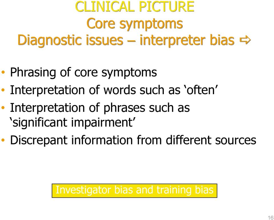 Interpretation of phrases such as significant impairment Discrepant