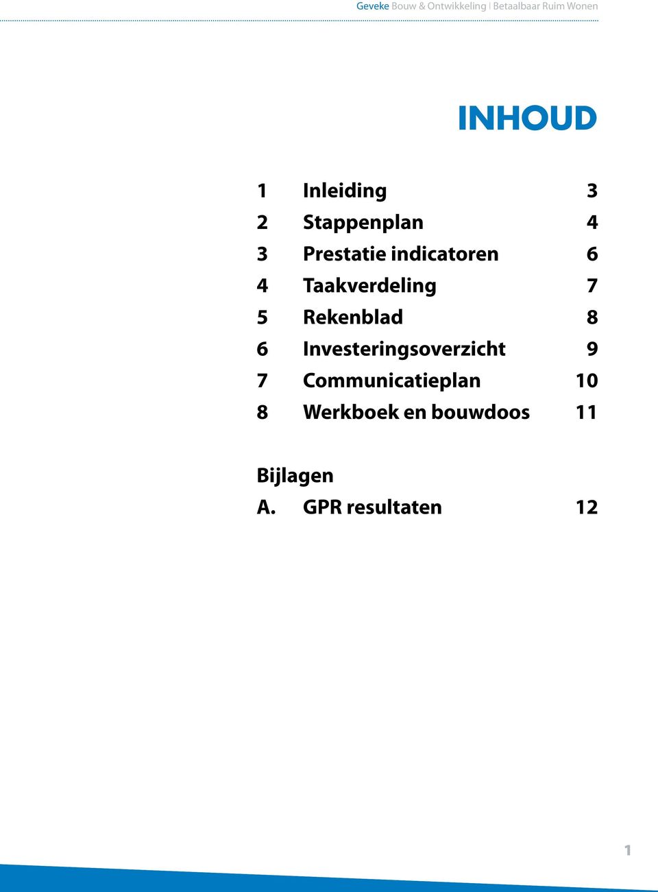 Investeringsoverzicht 9 7 Communicatieplan 10 8