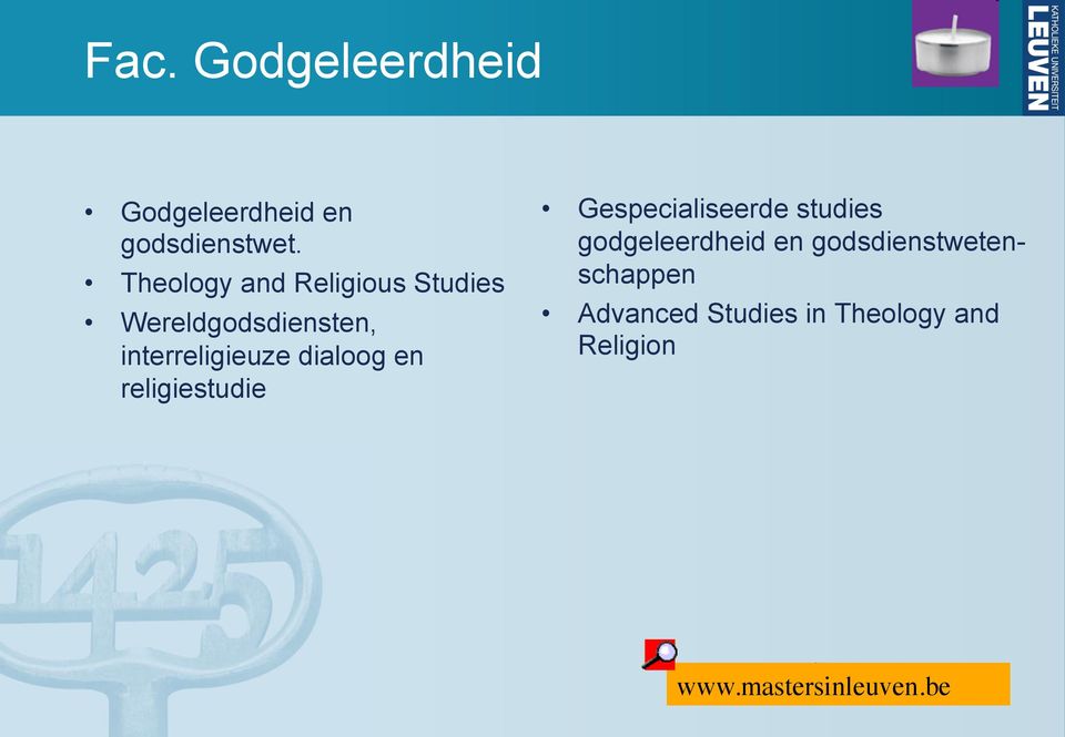 dialoog en religiestudie Gespecialiseerde studies godgeleerdheid en