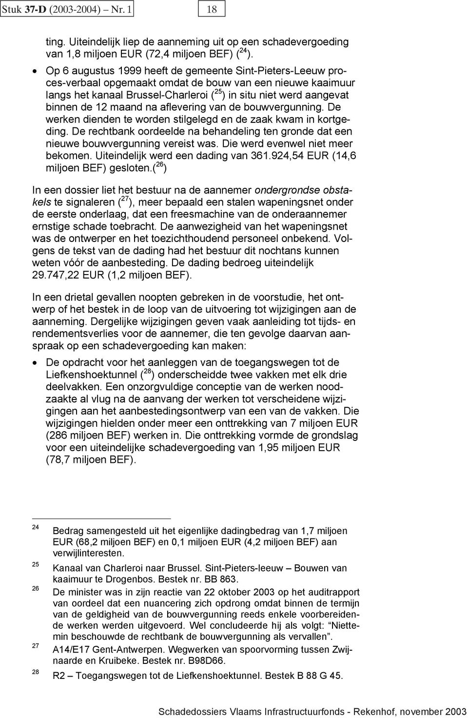 12 maand na aflevering van de bouwvergunning. De werken dienden te worden stilgelegd en de zaak kwam in kortgeding.