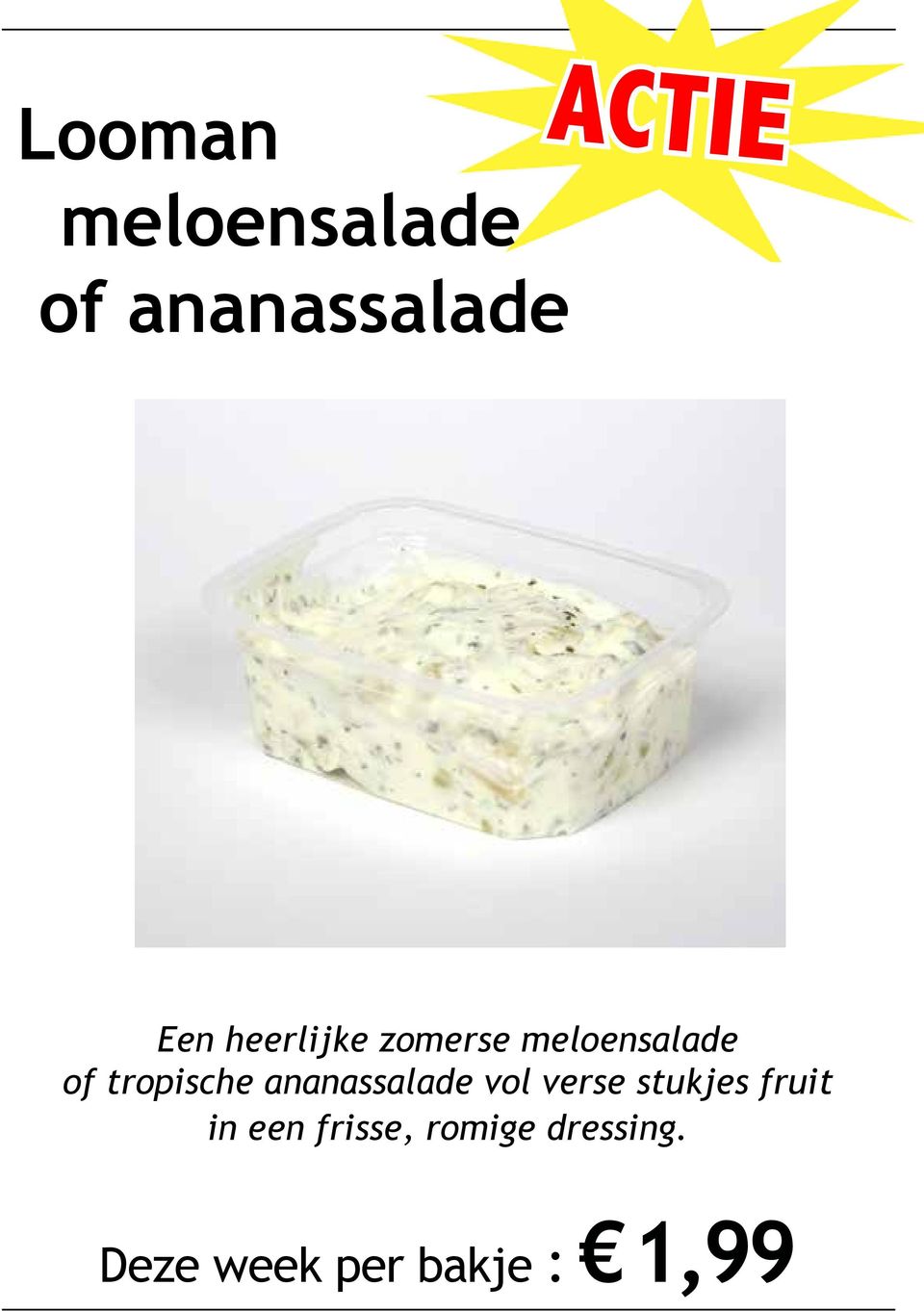 ananassalade vol verse stukjes fruit in een