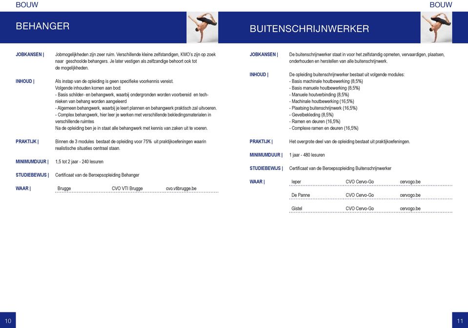 Volgende inhouden komen aan bod: - Basis schilder- en behangwerk, waarbij ondergronden worden voorbereid en technieken van behang worden aangeleerd - Algemeen behangwerk, waarbij je leert plannen en