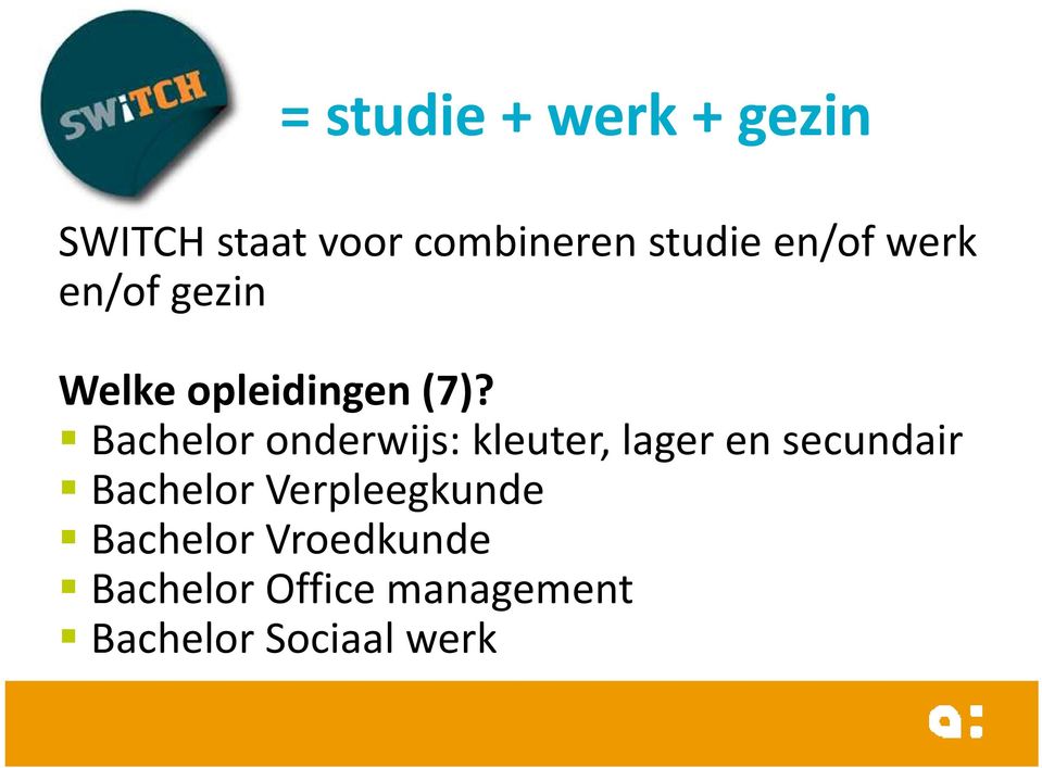 Bachelor onderwijs: kleuter, lager en secundair Bachelor